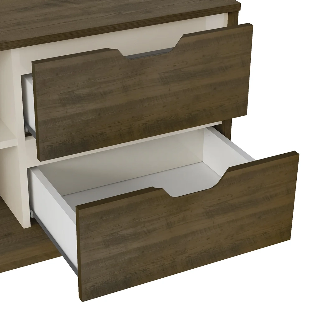 Rack Tv 65 Pol 160cm com 1 Porta Jaina Pinho/Off White A09 - Mpozenato 