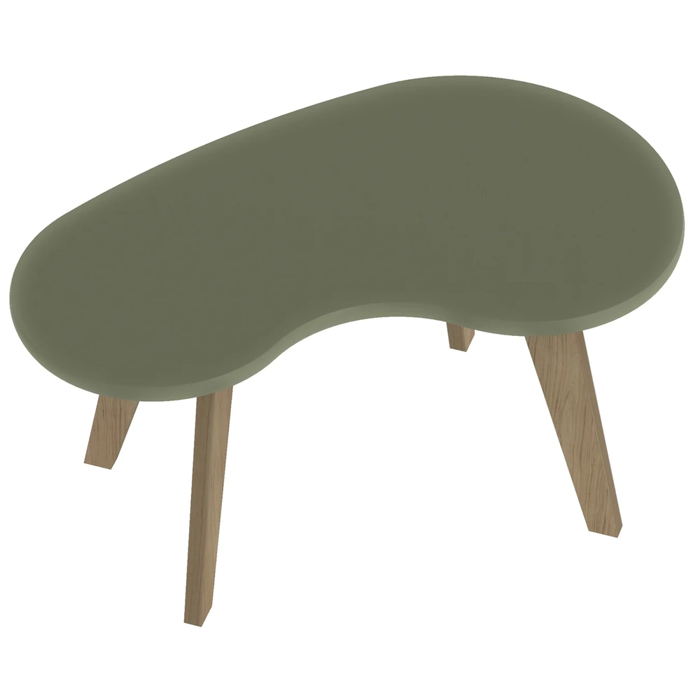 Mesa de Centro Orgânica 90cm Para Sala Cassia Menta A09     - Mpozenato