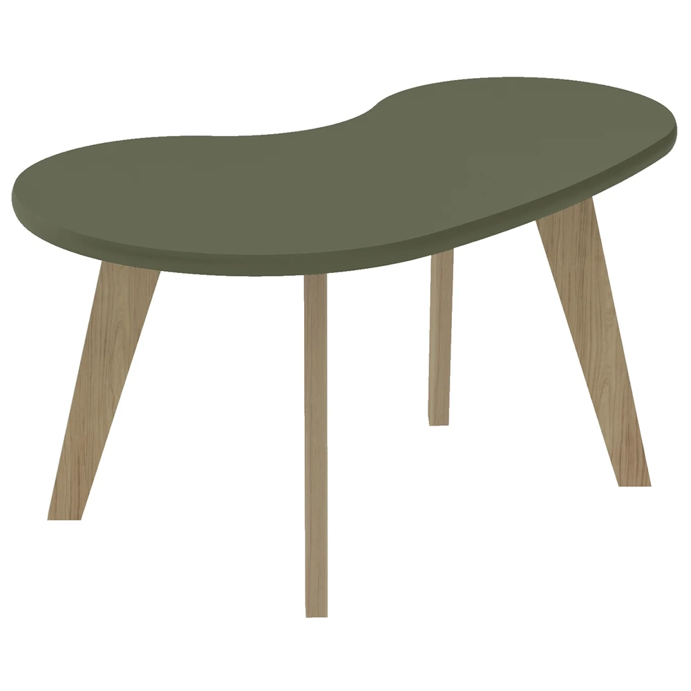 Mesa de Centro Orgânica 90cm Para Sala Cassia Menta A09     - Mpozenato