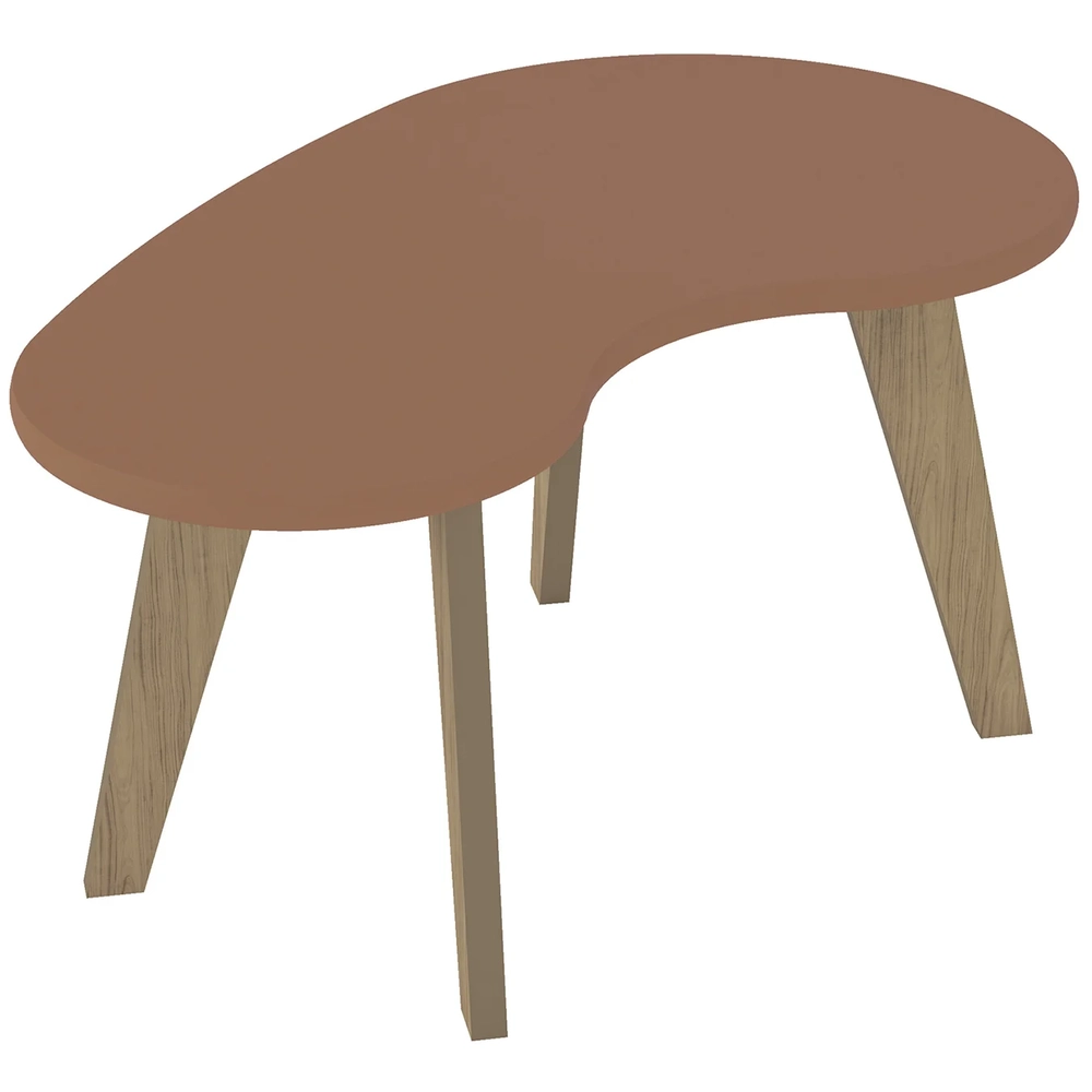 Mesa de Centro Orgânica 90cm Para Sala Cassia Terracota A09 - Mpozenato