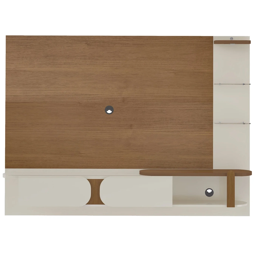 Painel Tv 72 Pol 220cm Suspenso Reno Cinamomo/Off White A09 - Mpozenato 