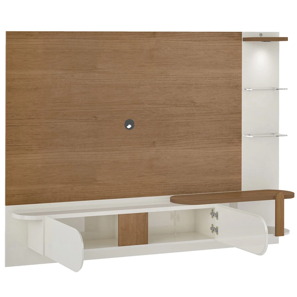 Painel Tv 72 Pol 220cm Suspenso Reno Cinamomo/Off White A09 - Mpozenato 