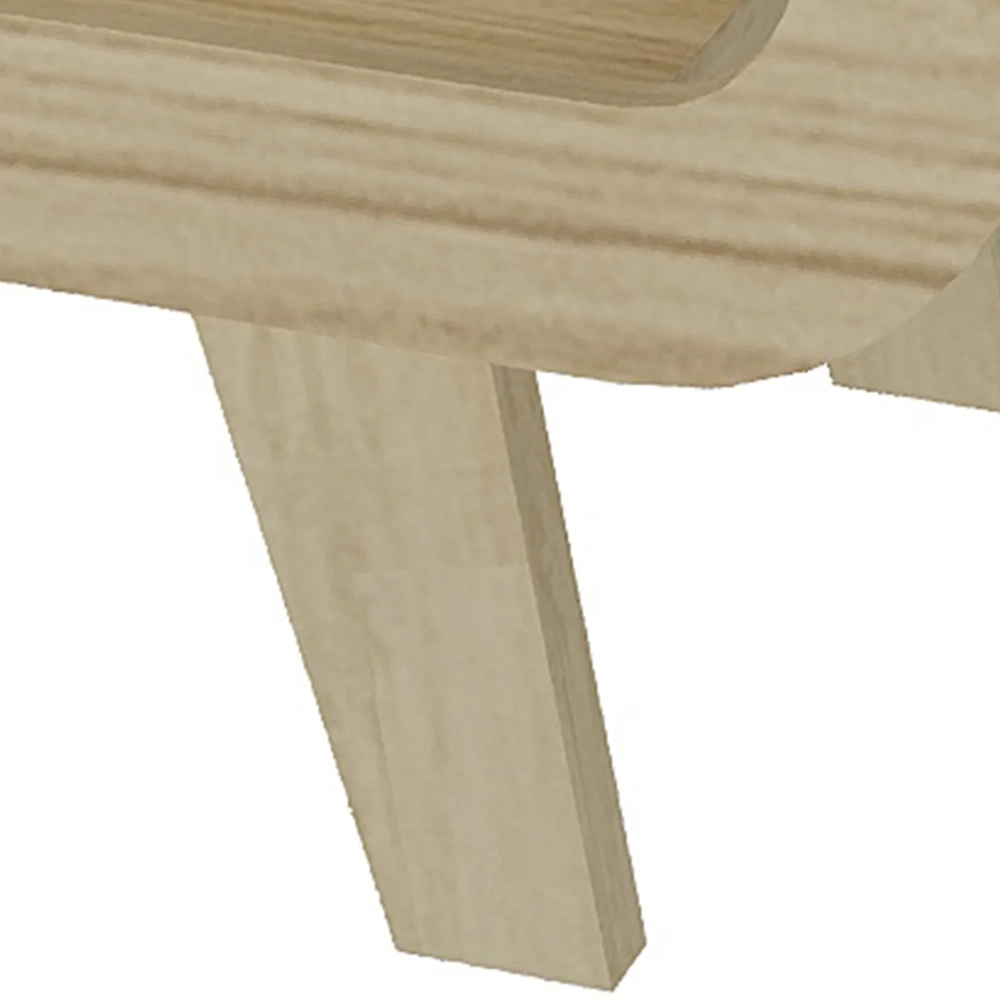 Mesa de Canto Lateral 55cm Para Quarto Nora Naturale/Branco A09 - Mpozenato