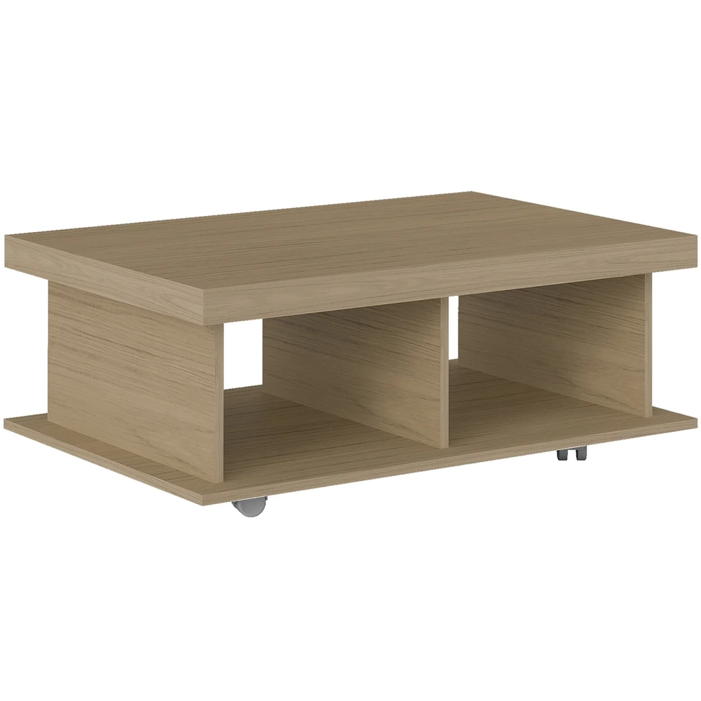 Mesa de Centro 90cm Para Sala Tamburato 50mm Kael Carvalho A09 - Mpozenato