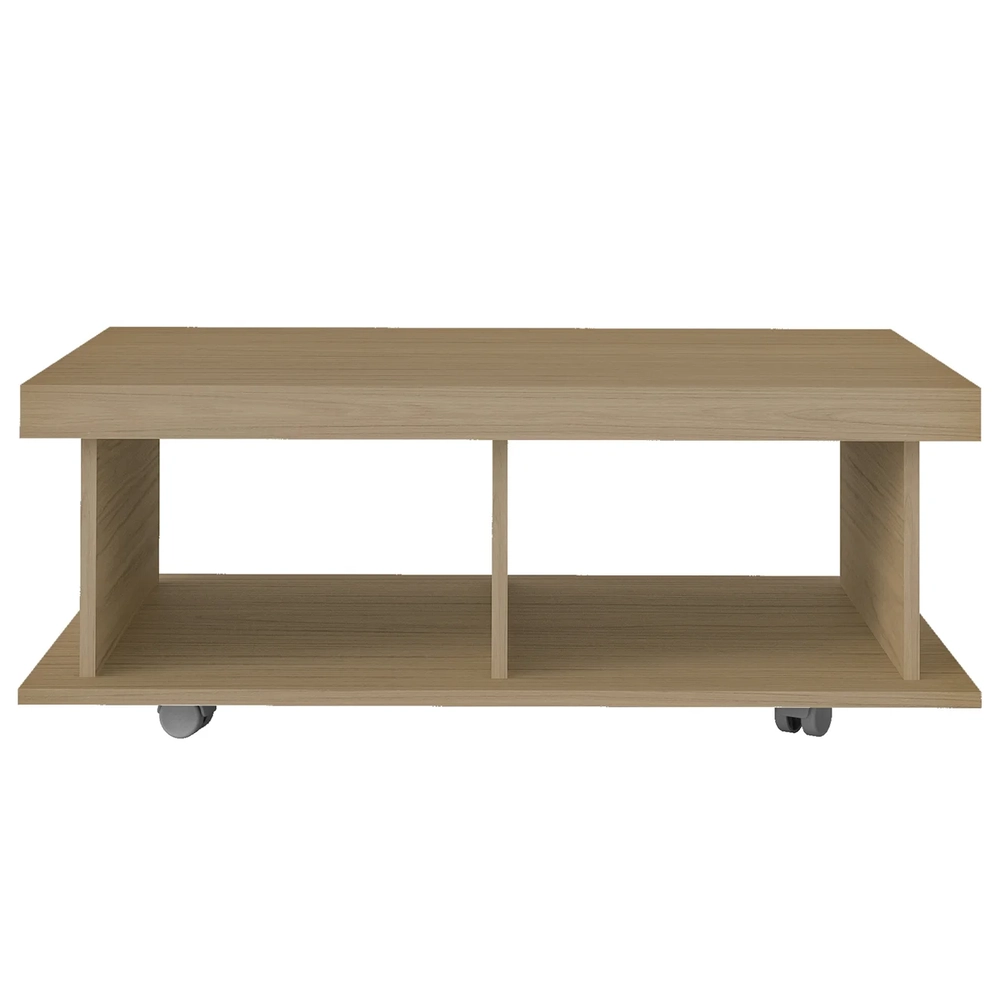 Mesa de Centro 90cm Para Sala Tamburato 50mm Kael Carvalho A09 - Mpozenato