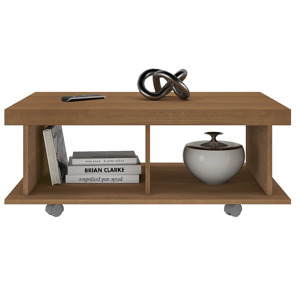 Mesa de Centro 90cm Para Sala Tamburato 50mm Kael Cinamomo A09 - Mpozenato