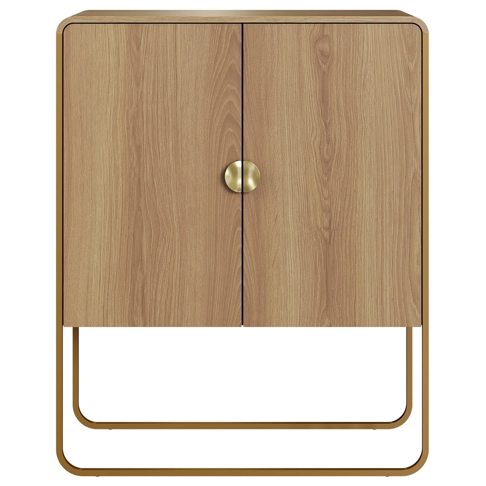 Balcão de Cozinha 90cm com 2 Portas Mario Hanover/Dourado A10 - Mpozenato