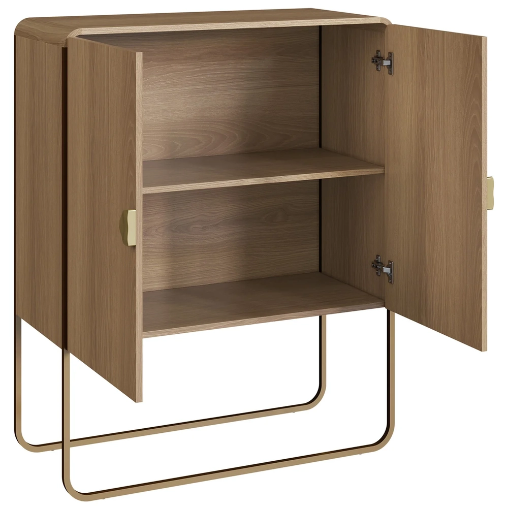 Balcão de Cozinha 90cm com 2 Portas Mario Hanover/Dourado A10 - Mpozenato