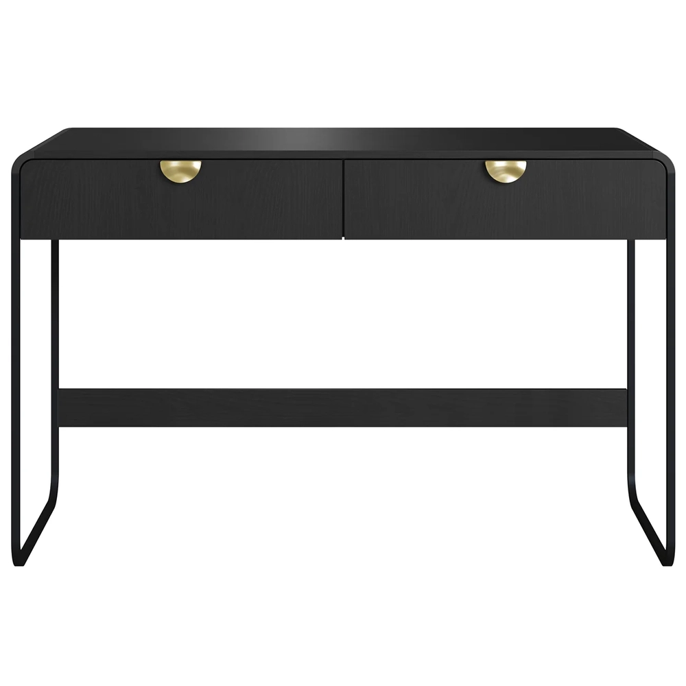 Escrivaninha Mesa com 2 Gavetas 125cm Mario Nero/Preto A10  - Mpozenato