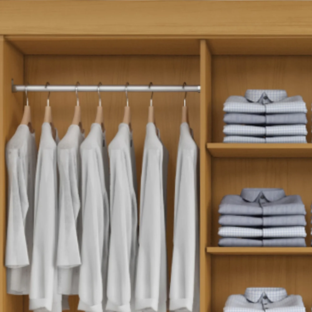 Guarda Roupa Casal 187cm 6 Portas Vilo Cinamomo/Off A15 - Mpozenato