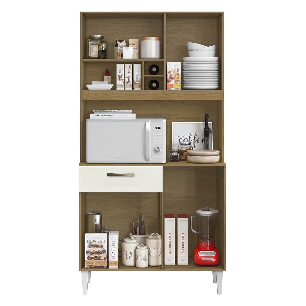 Armário de Cozinha Compacta 91cm Morgan Atacama/Off A15 - Mpozenato