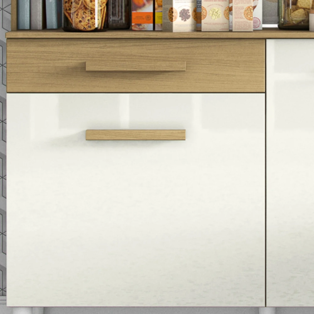 Armário de Cozinha Compacta 121cm Lyan Atacama/Off A15   - Mpozenato