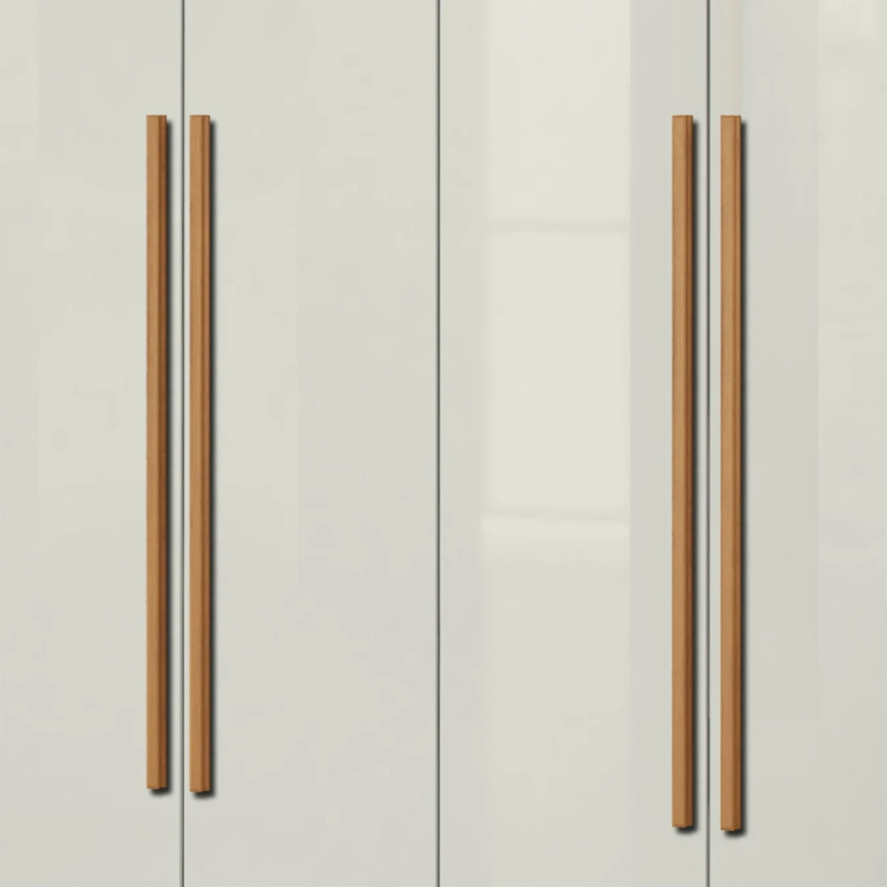 Guarda Roupa Solteiro 154cm 4 Portas Raiz Cinamomo/Off A15 - Mpozenato 