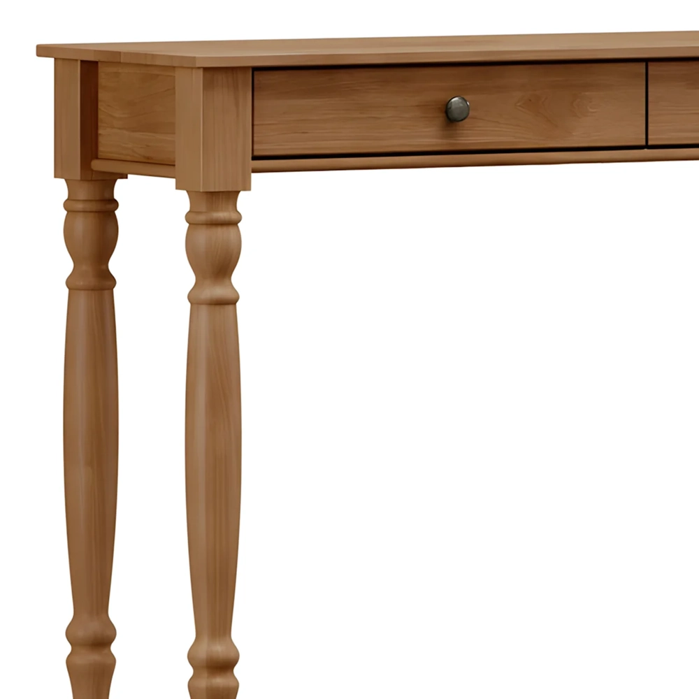 Aparador de Sala 120cm 2 Gavetas Pé Madeira Rubia Freijó F07 - Mpozenato