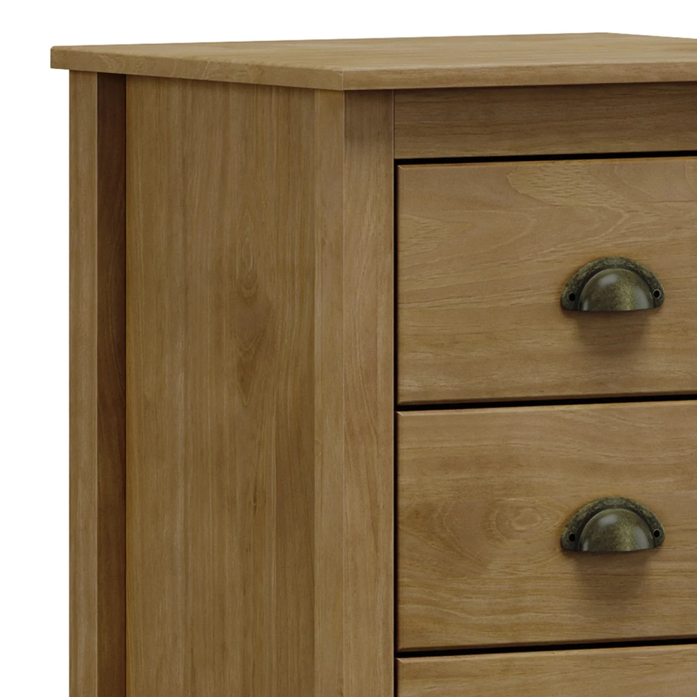 Mesa de Cabeceira 46cm Para Quarto 3 Gavetas Lázio Freijó F07 - Mpozenato