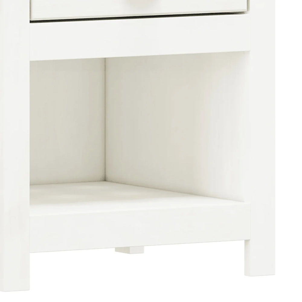 Mesa de Cabeceira Para Quarto 1 Gaveta Lázio Branco/Freijó F07 - Mpozenato