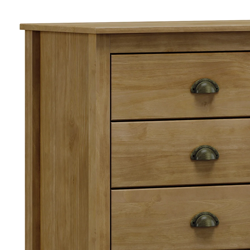 Cômoda Para Quarto 125cm Com 8 Gavetas Lázio Freijó F07     - Mpozenato