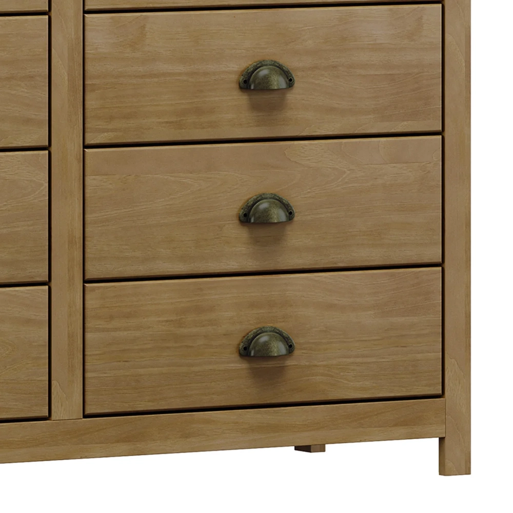 Cômoda Para Quarto 125cm Com 8 Gavetas Lázio Freijó F07     - Mpozenato