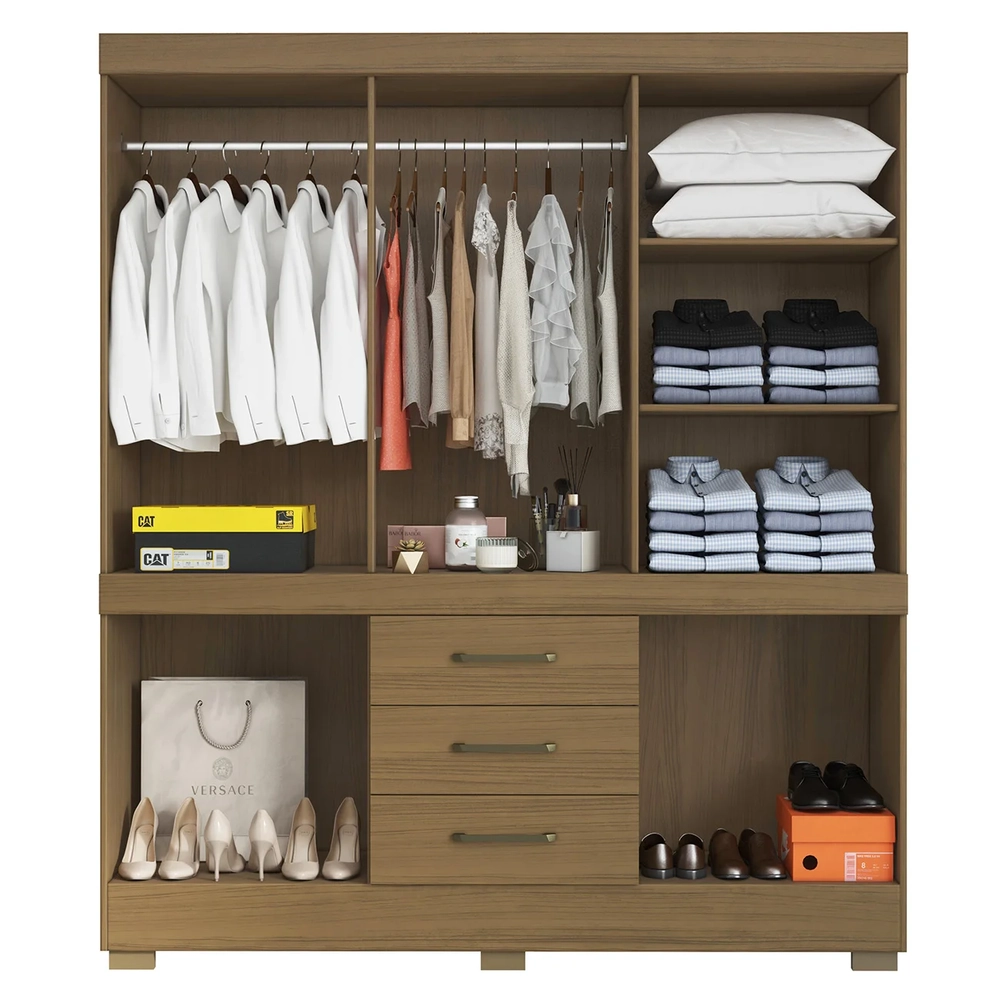 Guarda Roupa Casal 180cm 10 Portas Deno Atacama A15 - Mpozenato 