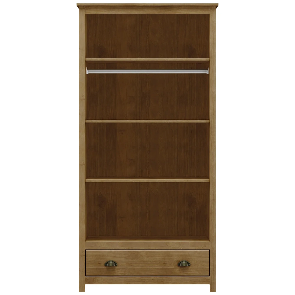 Guarda Roupa Solteiro 91cm 2 Portas 1 Gaveta Lázio Freijó F07 - Mpozenato