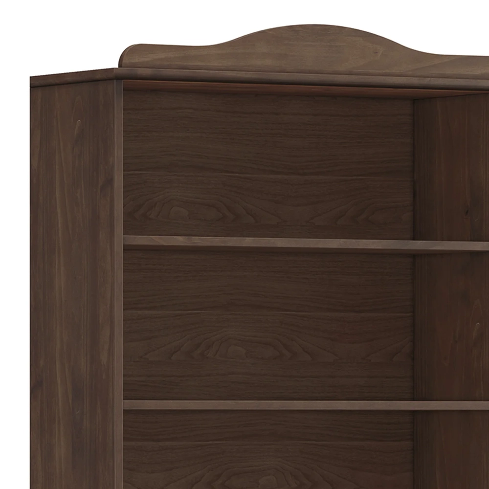 Estante Livreiro 85cm Com Prateleiras Pé Madeira Rubia Café F07 - Mpozenato