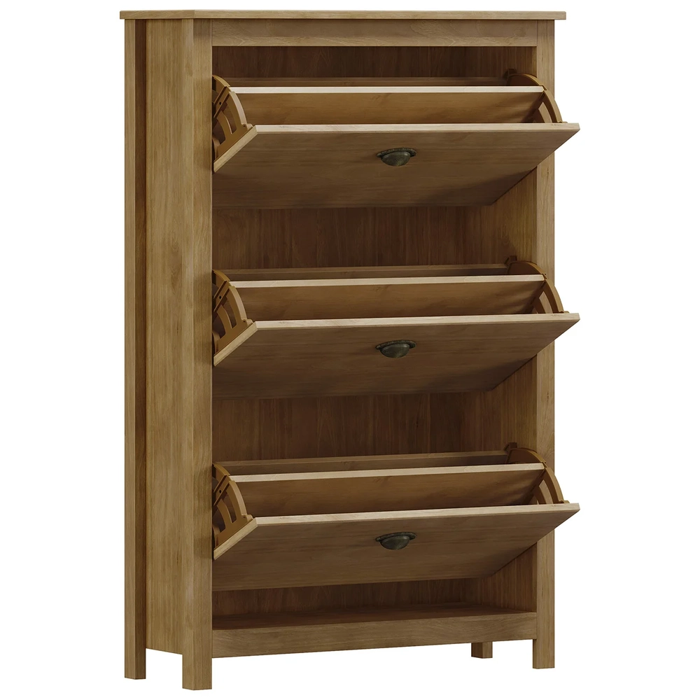 Sapateira de Madeira 80cm 3 Portas Lázio Freijó F07         - Mpozenato