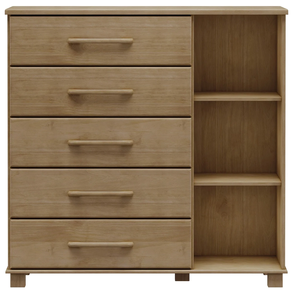 Cômoda Para Quarto 125cm 1 Porta 4 Gavetas Eduarda Freijó F07 - Mpozenato