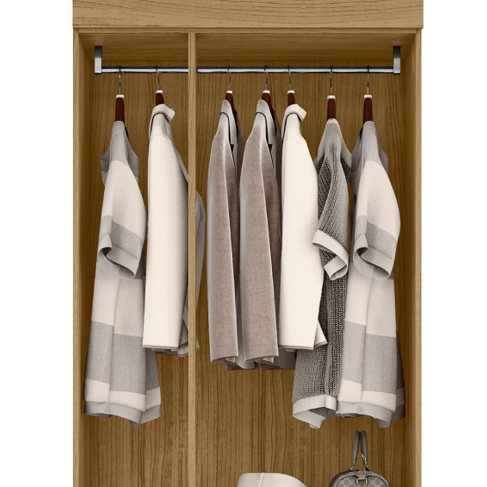 Guarda Roupa Solteiro 76cm 3 Portas Raely Atacama/Off A15  - Mpozenato