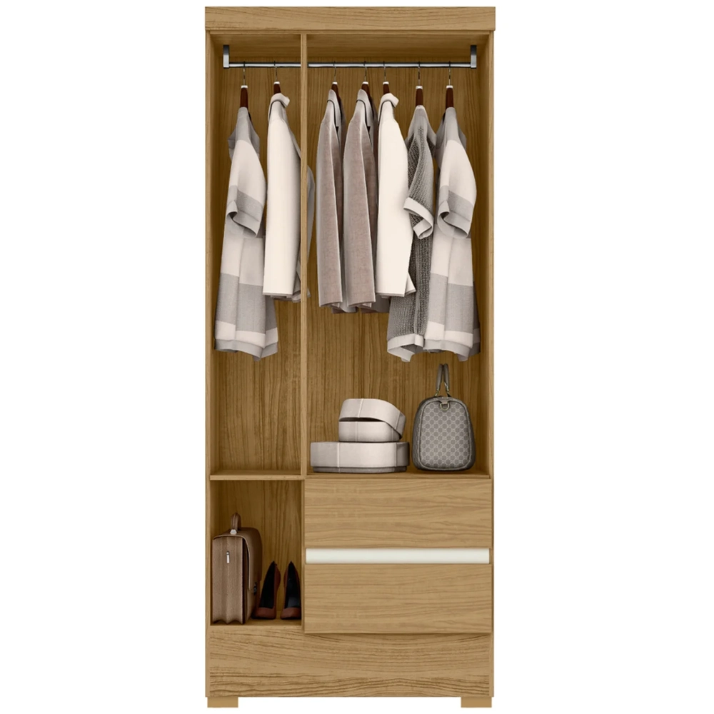 Guarda Roupa Solteiro 76cm 3 Portas Raely Atacama/Off A15  - Mpozenato