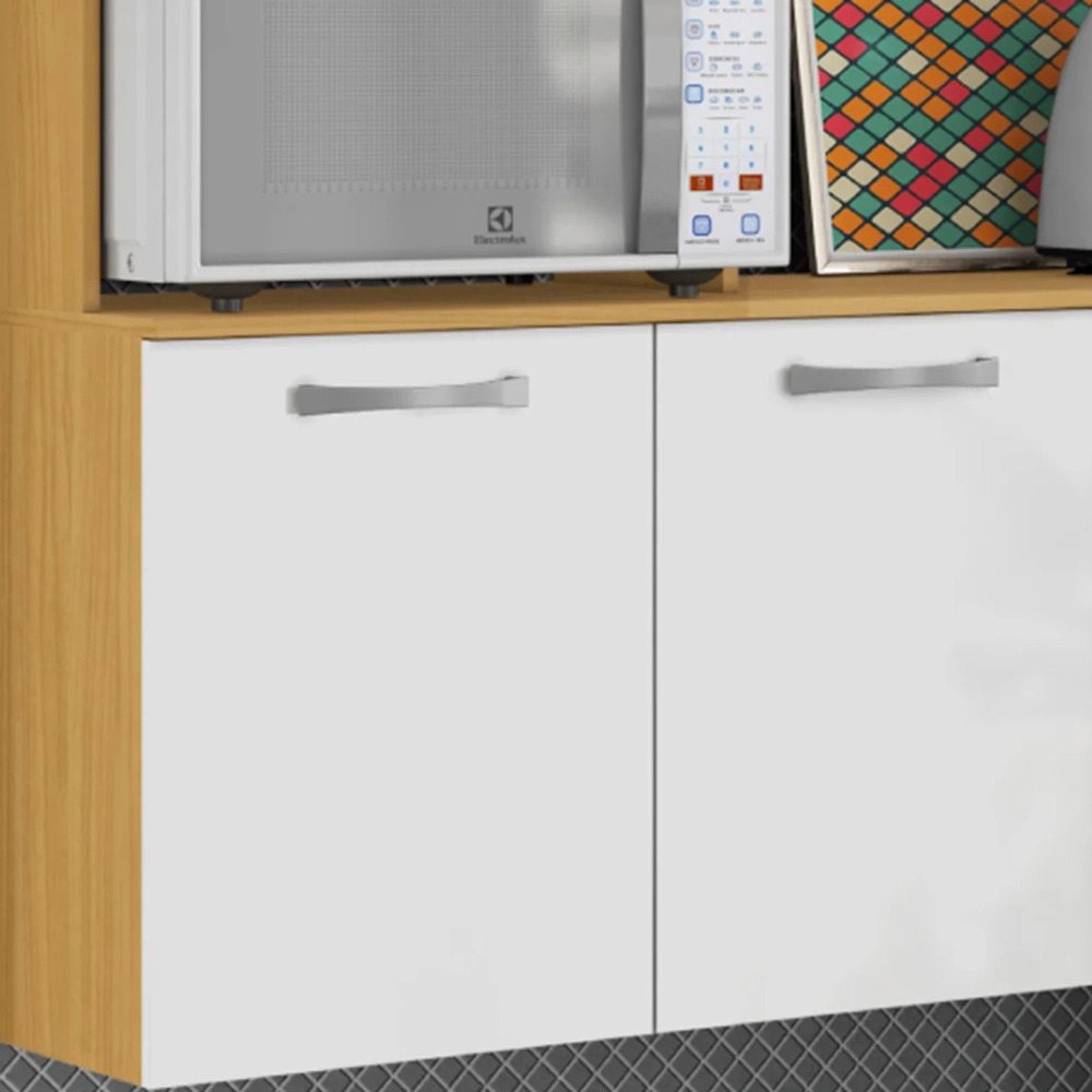 Armário de Cozinha Compacta 180cm Maxyn Cinamomo/Branco A15 - Mpozenato 