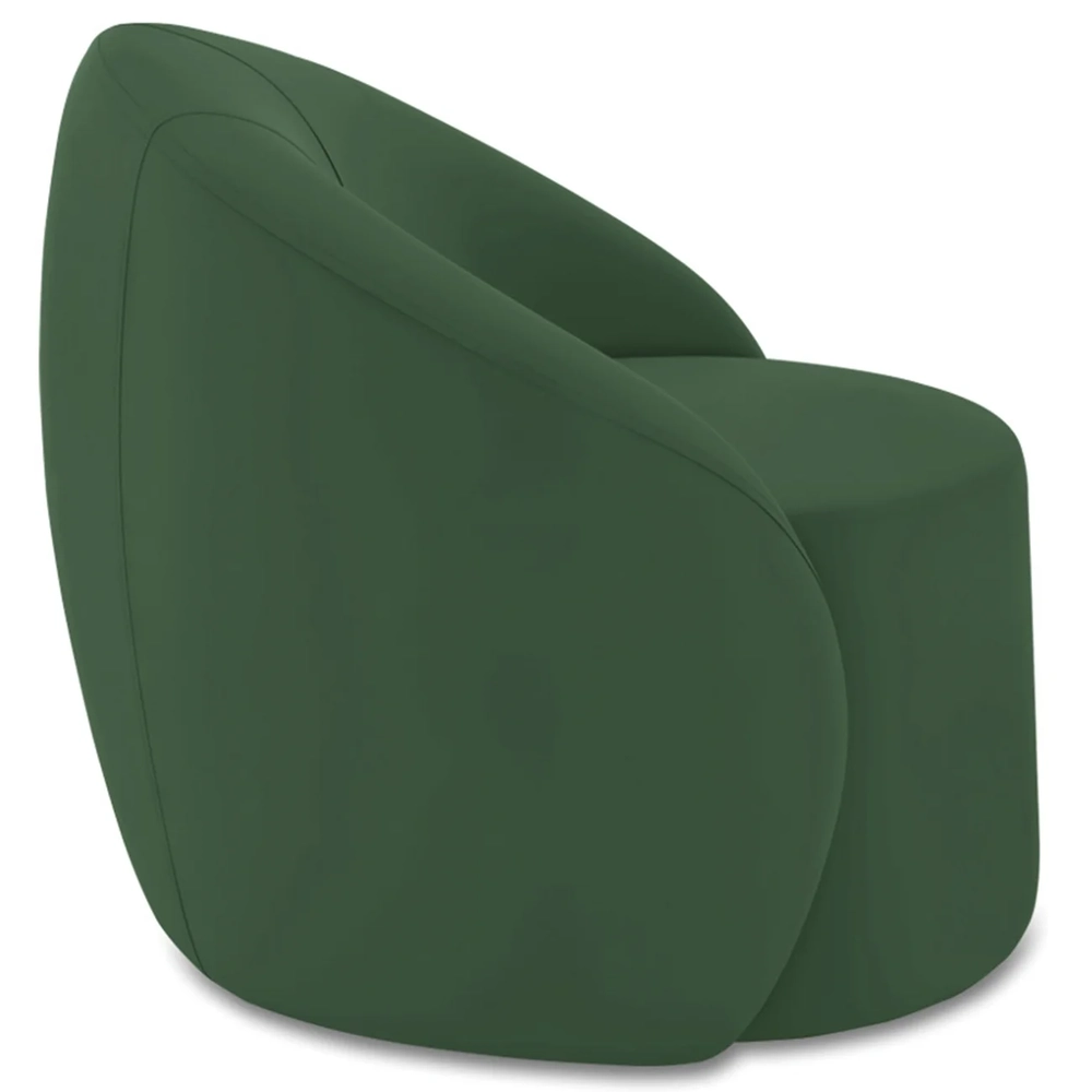 Poltrona Sala Decorativa Redonda Kit 2 Steve Veludo Verde I01  - Mpozenato