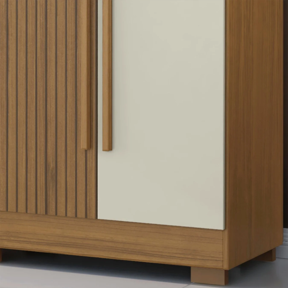 Guarda Roupa Solteiro 154cm 4 Portas Raiz Atacama/Areia A15 - Mpozenato 