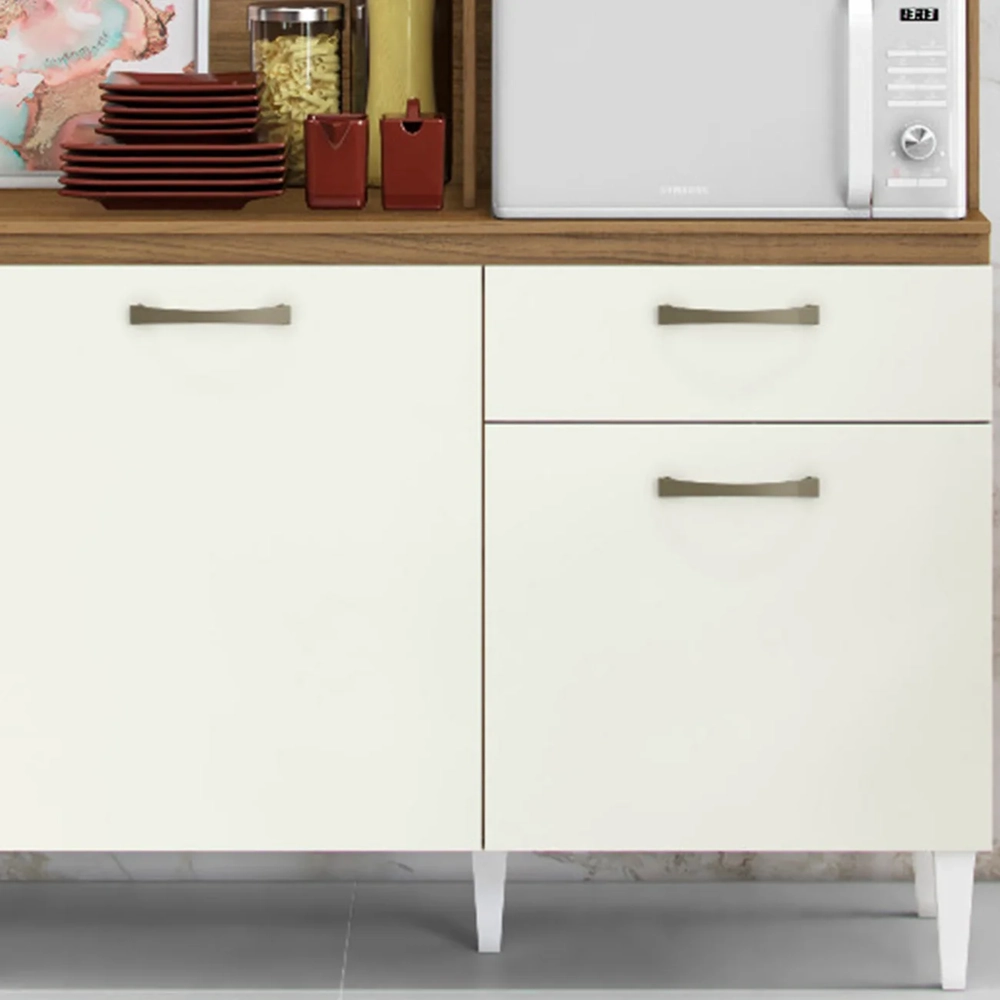 Armário de Cozinha Compacta 160cm Sovira Atacama/Off A15   - Mpozenato 