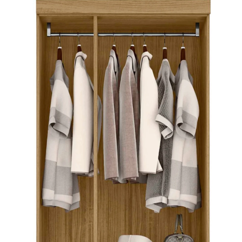 Guarda Roupa Solteiro 76cm 3 Portas Raely Atacama/Grafite A15 - Mpozenato