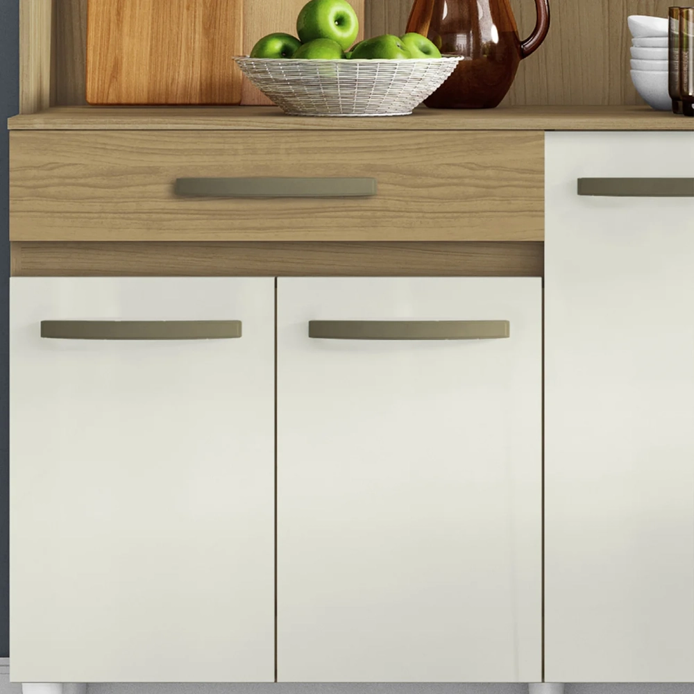 Armário de Cozinha Compacta 121cm Thalorin Atacama/Off A15 - Mpozenato