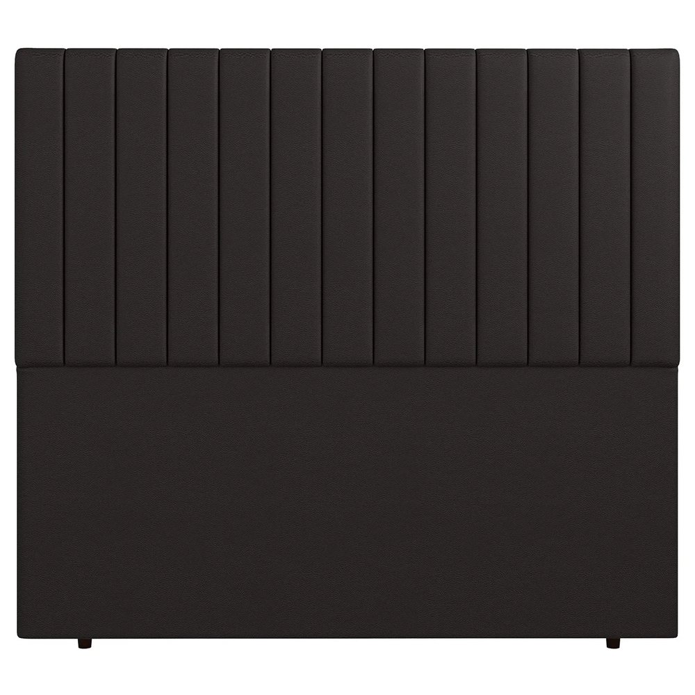 Cabeceira Cama Box Solteiro 90cm Estofada Plutus Sintético Marrom Z04 - Mpozenato