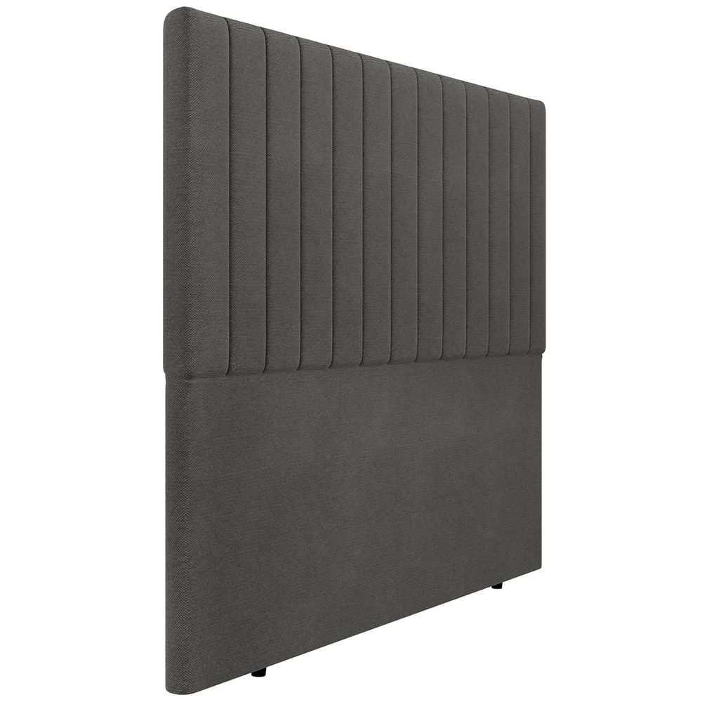 Cabeceira Cama Box Casal 140cm Estofada Plutus Linho Grafite Z04 - Mpozenato