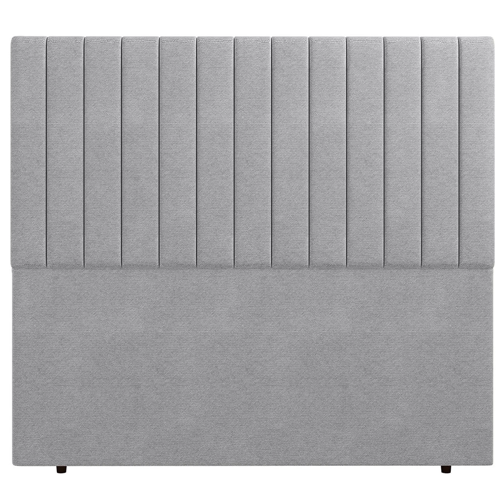 Cabeceira Cama Box Queen 160cm Estofada Plutus Linho Cinza Z04 - Mpozenato