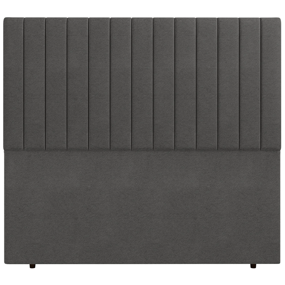 Cabeceira Cama Box Queen 160cm Estofada Plutus Linho Grafite Z04 - Mpozenato