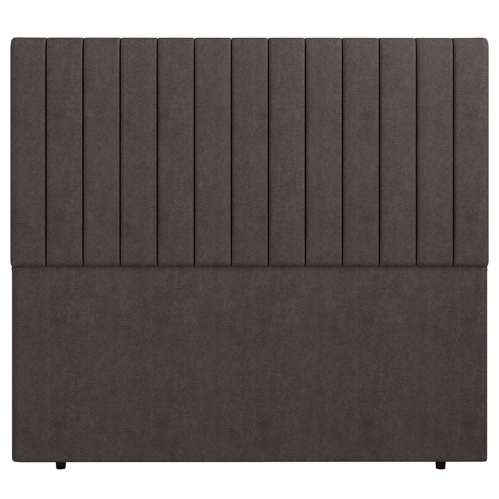 Cabeceira Cama Box Queen 160cm Estofada Plutus Boucle Marrom Z04 - Mpozenato