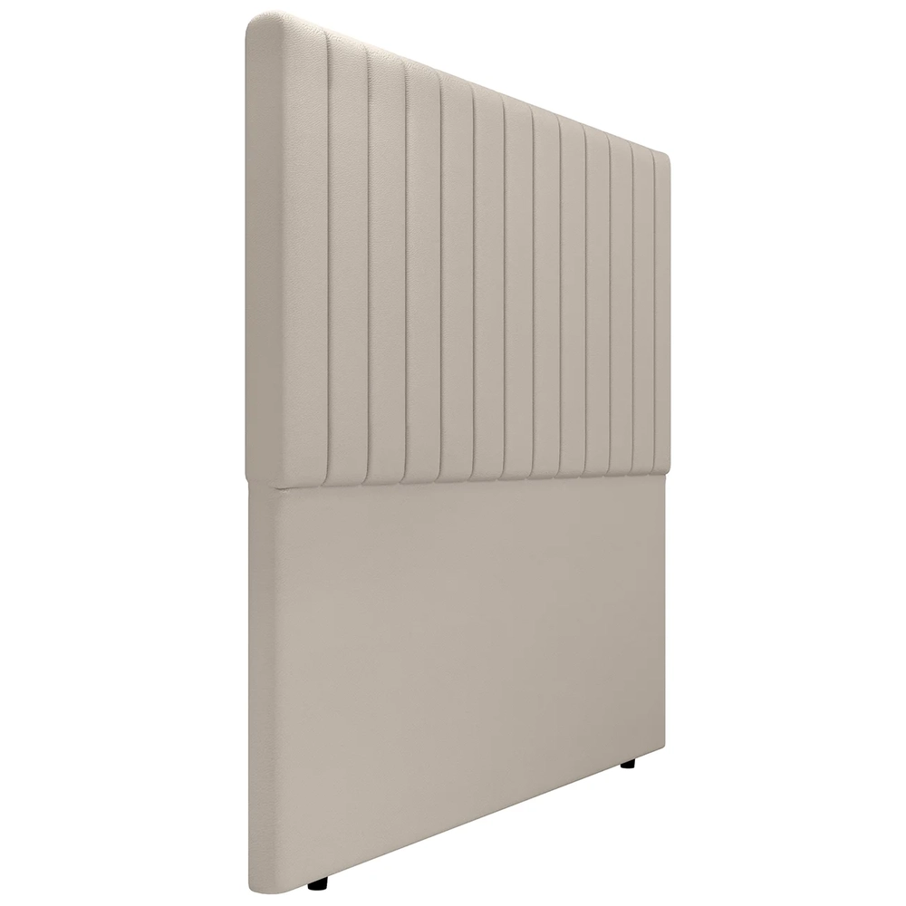 Cabeceira Cama Box Queen 160cm Estofada Plutus Sintético Bege Z04 - Mpozenato 