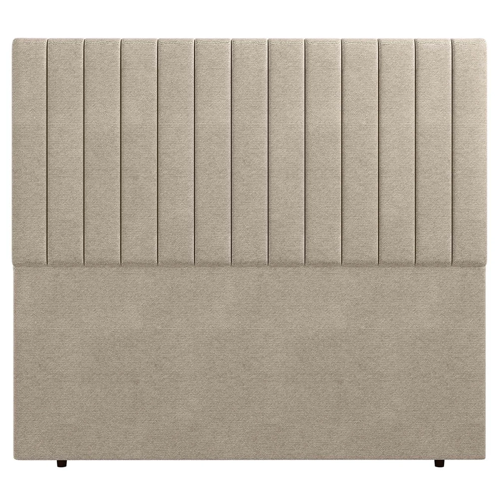 Cabeceira Cama Box King 193cm Estofada Plutus Linho Bege Z04 - Mpozenato