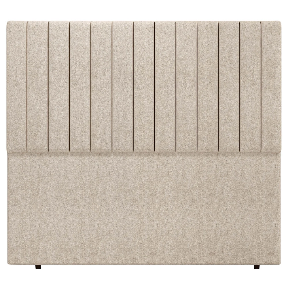 Cabeceira Cama Box King 193cm Estofada Plutus Boucle Bege Z04 - Mpozenato 