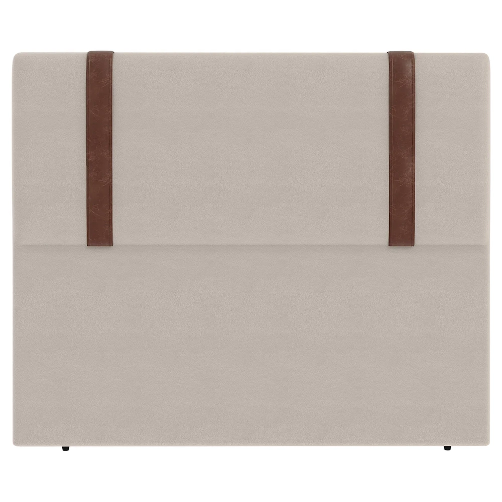 Cabeceira Cama Box Solteiro 90cm Estofada Glory Sintético Bege Z04 - Mpozenato