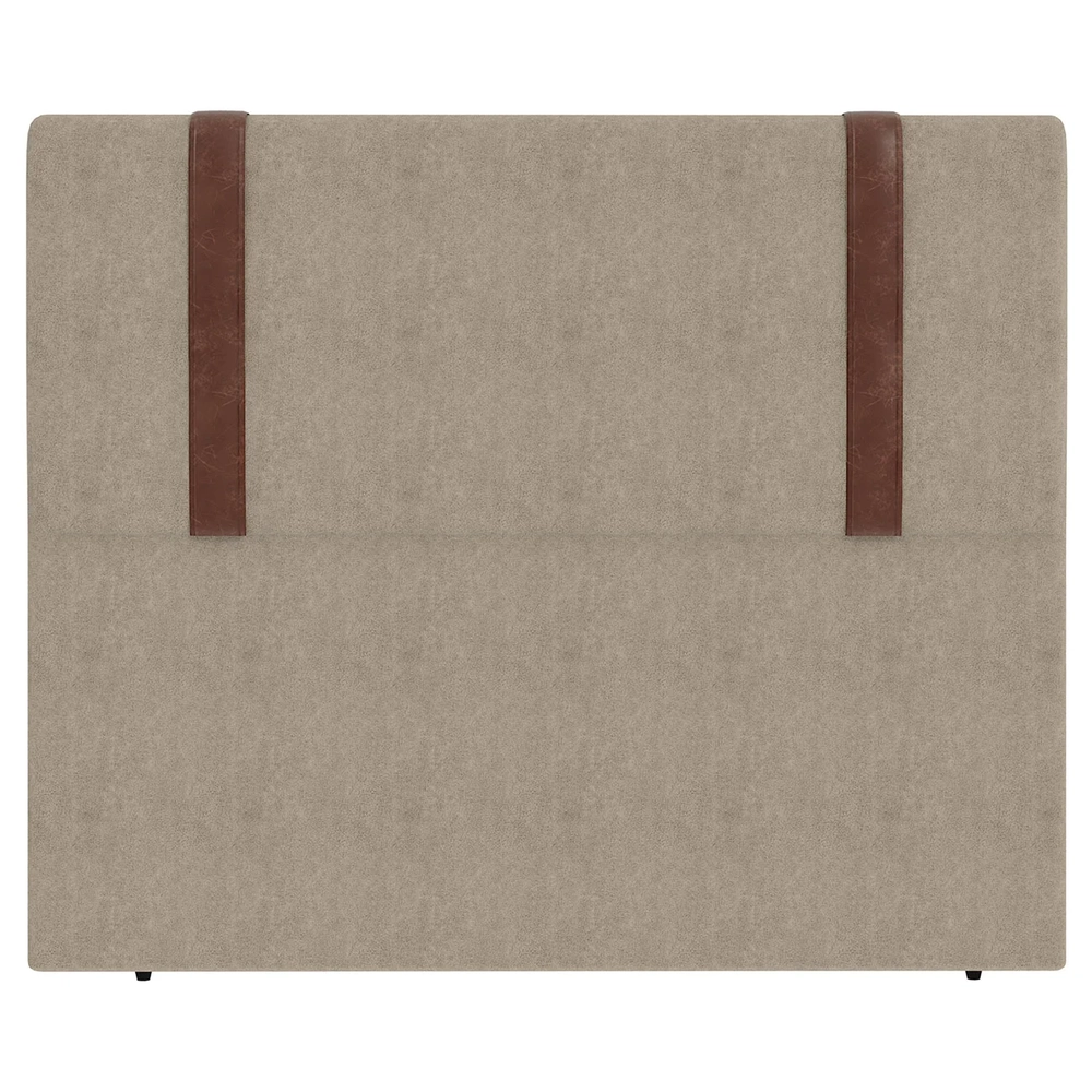 Cabeceira Cama Box Solteiro 90cm Estofada Glory Boucle Capuccino Z04 - Mpozenato