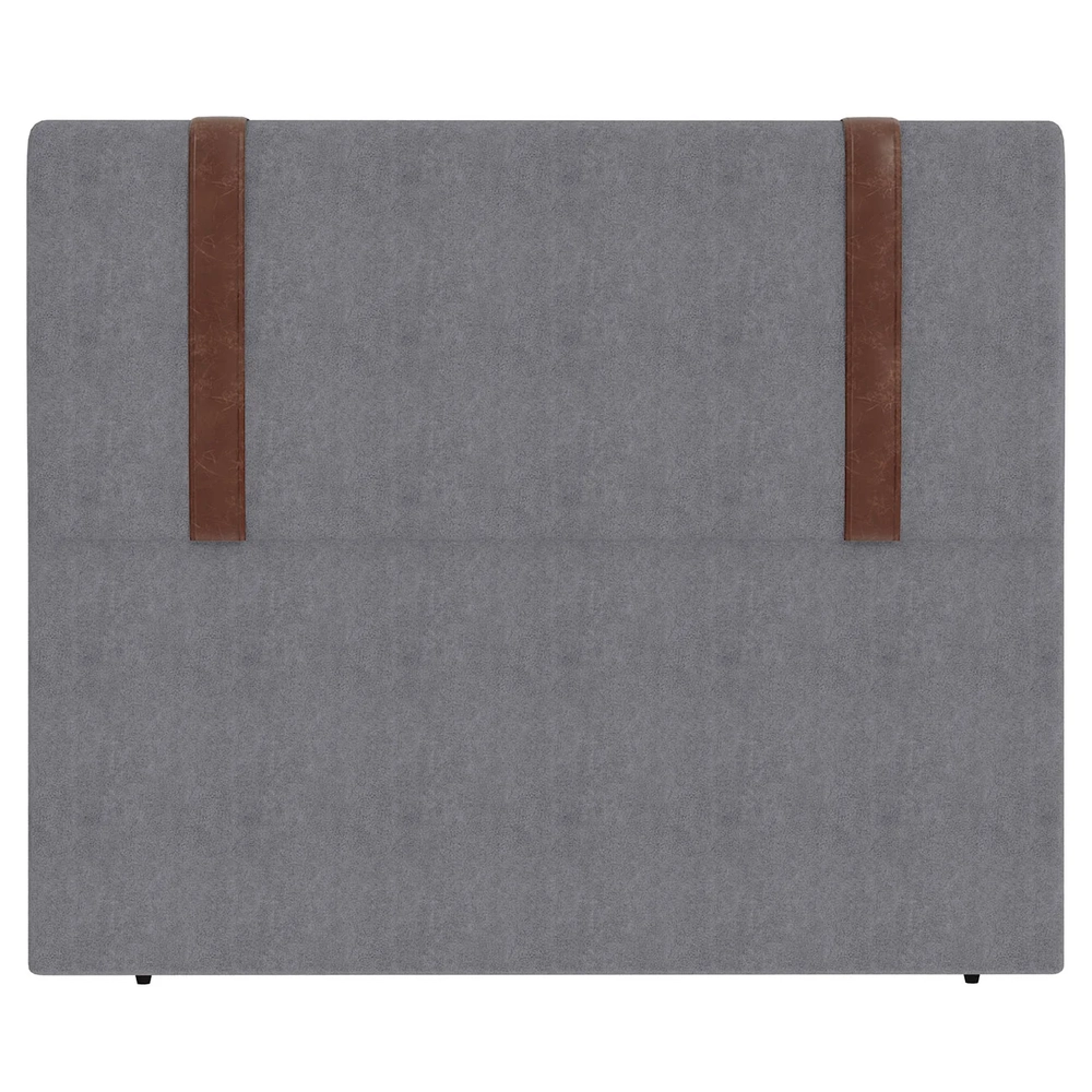 Cabeceira Cama Box King 193cm Estofada Glory Boucle Cinza Z04 - Mpozenato