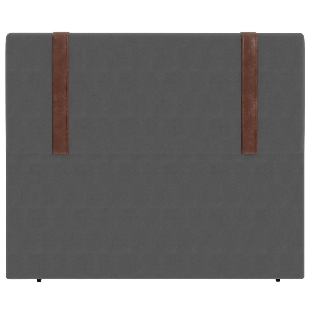 Cabeceira Cama Box Casal 140cm Estofada Glory Linho Grafite Z04 - Mpozenato