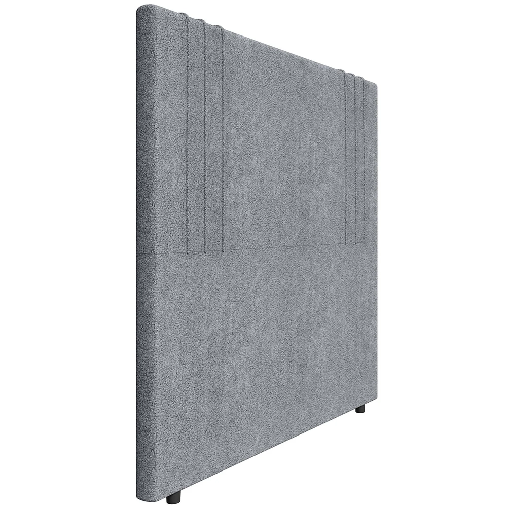 Cabeceira Cama Box Solteiro 90cm Estofada Rama Boucle Cinza Z04 - Mpozenato