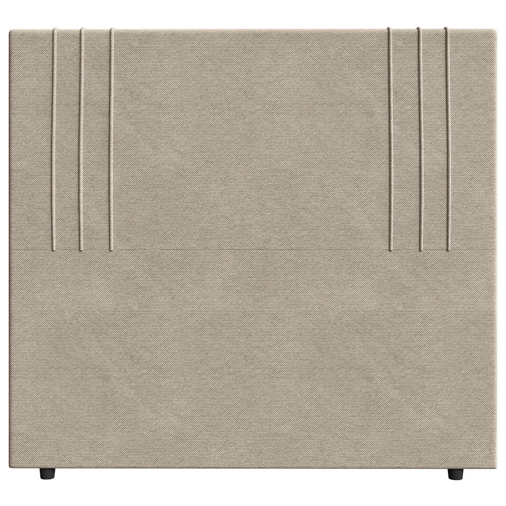 Cabeceira Cama Box Casal 140cm Estofada Rama Linho Bege Z04 - Mpozenato
