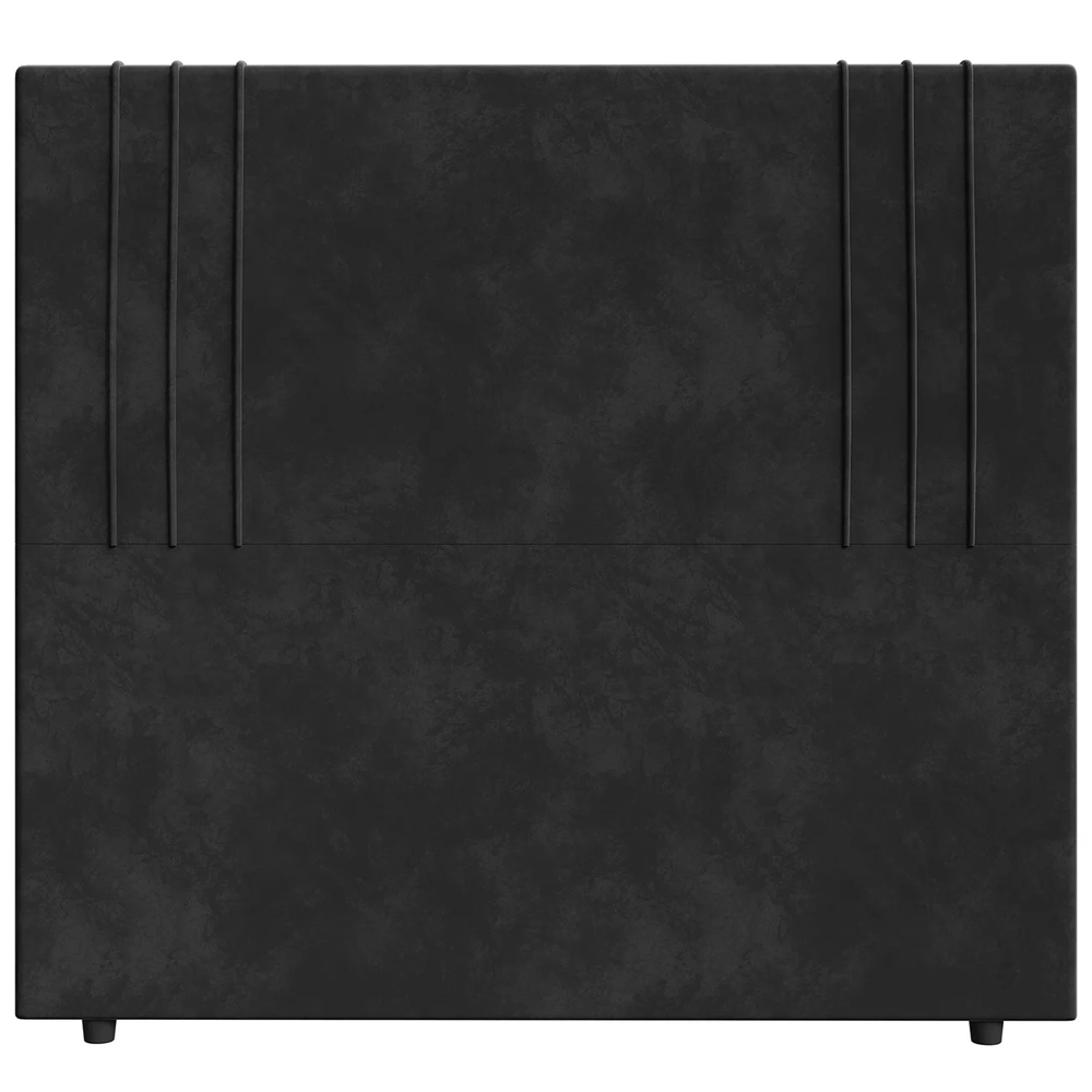 Cabeceira Cama Box Casal 140cm Estofada Rama Veludo Preto Z04 - Mpozenato 